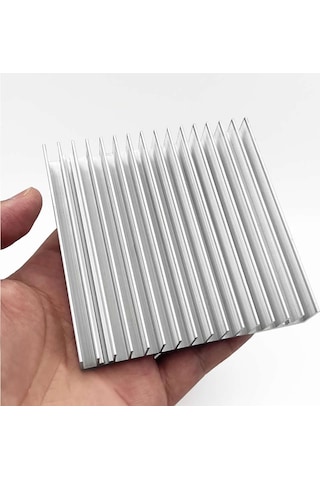 10cm X 10cm X 1.8cm Alüminyum Metal Soğutucu Blok Radyatör Peltier Isı Düşürücü Amfi Led Entegre