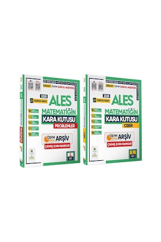 2025 Ales Matematiğin Kara Kutusu 1.-2.cilt Ösym Çıkmış Soru Bankası 2li Set Video/pdf Çözümlü