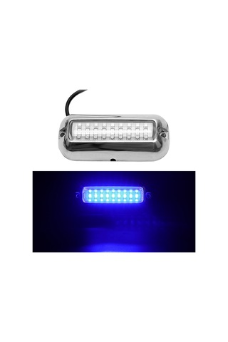 Youtek Gemi Kullanıma Uygun 27 Led Mavi Işık, Paslanmaz Çelik, Ip68 Su Geçirmez, Dc12v, 3.5w, 120 Açılı