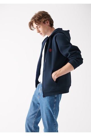 Mavi - Fermuarlı Lacivert Sweatshirt 066979-70490 Lacivert