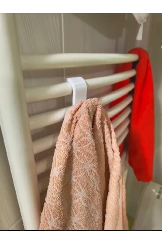 6 Adet Duşakabin Havlupan Petek Banyo Mutfak Kancalı Havlu Bornoz Askısı Beyaz