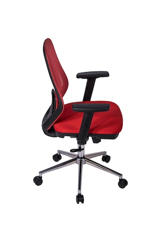Ofisbazaar Dali Fileli Çalışma Koltuğu Ergonomik Şef Ve Toplantı Koltuğu Kırmızı Kırmızı