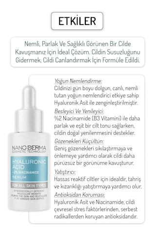 Nanoderma Hyaluronik Asit Niacinamide Serumu Yoğun Nemlendirici B