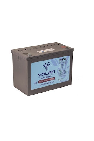 12 Volt 90 Amper Marin Jel Akü 3 Yıl Garantili - Volan Akü / 325019292