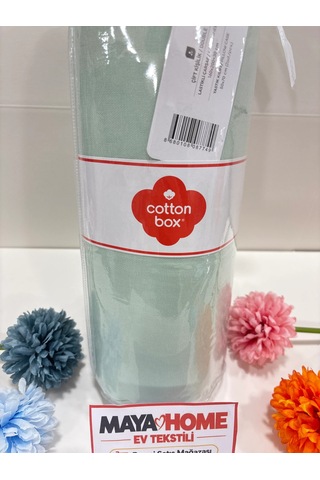 Cotton Box Deluxe Yeşil Tensel Çift Kişilik Lastikli Çarşaf Seti 160x200+30 Çok Renkli