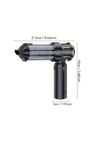 Fochsia Black Golden Kablosuz Şarjlı Yüksek Güçlü El Süpürgesi Ev Araç Toz Toplayıcı Üfleyici