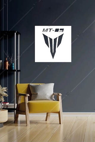 Mt 09 Motosiklet Temalı Duvar Dekorasyonu Ahşap Lazer Kesim