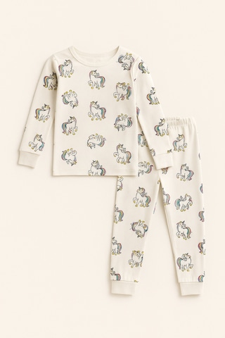 Katia&bony Kız Çocuk Unicorn Desenli Pijama Takımı Desenli