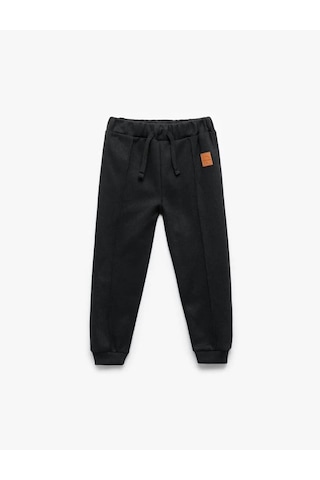 Koton Beli Lastikli Cepli Basic Jogger Siyah Erkek Çocuk Eşofman Altı 6wmb40036tk Siyah