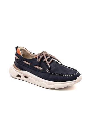 Lacivert Sneaker Erkek Og-2410 John May 018-137 T-etiket91 Laci Nubuk-turuncu Dana Süet Tersi