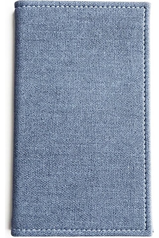 Hesap Sümeni Adisyon Kabı Kot Desen Mavi Vegan Deri 12 X 20 Cm. 8