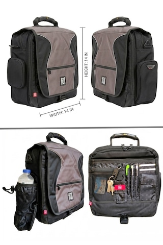 Ful - Parkway 2 - Pro Siyah/gri Gündelik Laptop Messenger Postacı Omuz Çantası Siyah - Gri