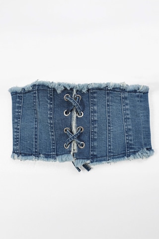 Bluew White Mavi Crop Jean Büstiyer
