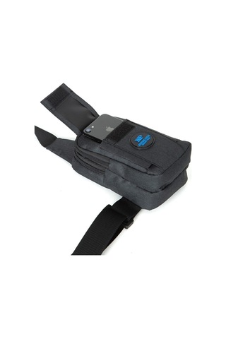 Tuldar Keten Kumaş Belgrat Telefon Bölmeli Çapraz Göğüs Ve Omuz Çantası Tul365 Siyah - Mavi