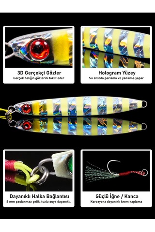 Jig, Zoka, Suni Yem, Glow Uv Metal Jig, 45gr 10cm Jıgto Nova-45