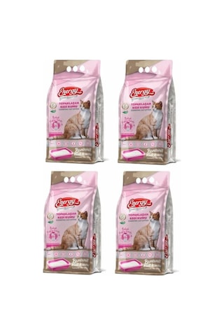 Energy Bebek Pudralı İnce Topaklaşan Bentonit Kedi Kumu 4 x 5 L