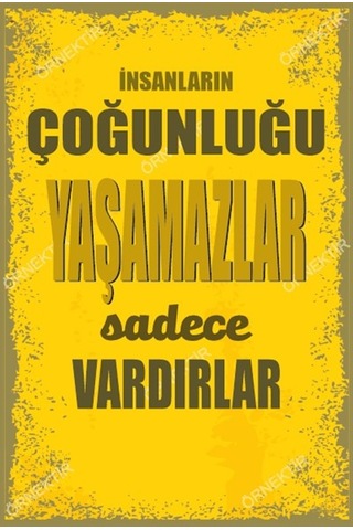 İnsanların çoğunluğu yaşamazlar sadece vardırlar duvar yazıları r