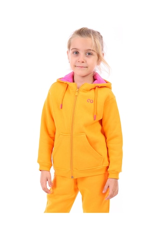 Toontoy Unisex Çocuk Nakışlı Hırka Oranj