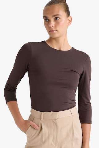 Defacto Bisiklet Yaka Uzun Kollu Çıtçıtlı Body D6915ax25aubn207 Kahve