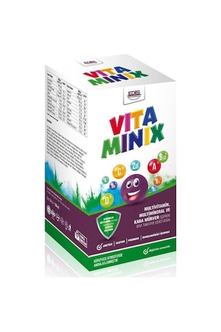 Vitaminix Multivitamin Multimineral Ve Kara Mürver Şurubu 150 Ml Vitaminix Multivitamin Multimineral Ve Kara Mürver Şurubu 150 Ml