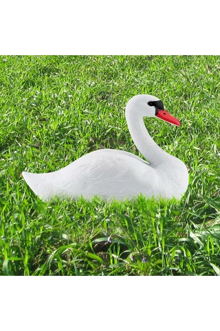 Xindoker Pe Malzeme Gerçekçi Beyaz Kuğu: Bahçe Dekorasyonu, Av İçin Yem Ve Su Üstü Kullanımı