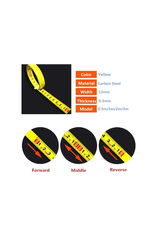 C-forward-3 Renk 0.5 1 2 3m Kendinden Yapışkanlı Gönye Testere Parça Bantları Ölçü Desteği Metrik Çelik Cetvel Ahşap Metal Cam İçin Bant Ölçümleri