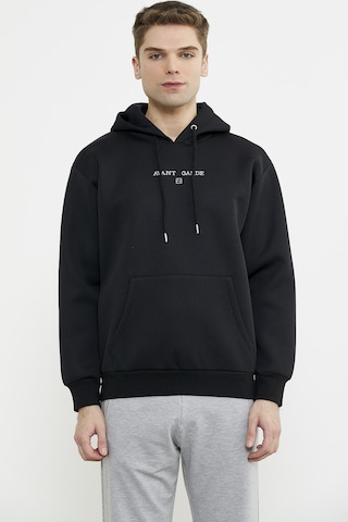 Sementa Oversize Kapüşonlu Sweatshirt - Siyah Siyah