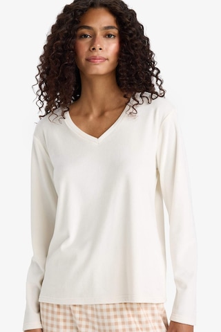 Defacto Pijama Takımı Regular Fit Uzun Kollu Velur Üst Kareli Uzun Alt-fall İn Love E7278ax25aubg400 Bej