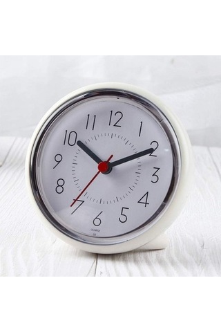 Primepickings Banyo Duvar Saati, Su Geçirmez Vantuz Sessiz Çalışmayan Saatler Masa Yatak Odası Ev Ofis Okul A