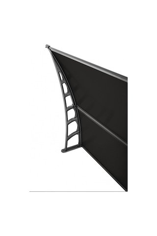 Lupın Kapı Pencere Üstü Pratik Sundurma 105x120 - Siyah Siyah
