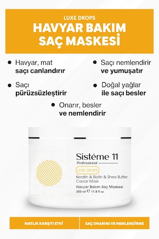 Sisteme 11 Havyar Saç Bakım Maskesi 350 Ml