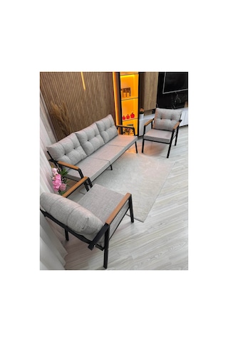 Houseart Bella 3+1+1 , Balkon, Bahçe - Cafe , Teras , Metal Kanepe Koltuk Takımı ,çay Seti