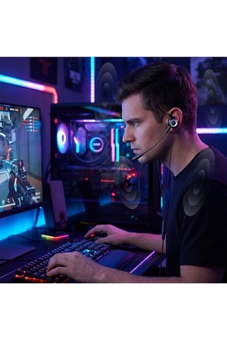 Rm-k21 Superb 3,5mm Gaming Siyah Kulak İçi Mikrofonlu Kulaklık Standart