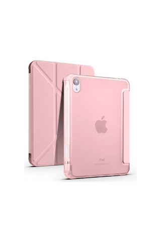 Apple Uyumlu iPad Mini 2021 (6.Nesil) Tri Folding Smart With Pen Case