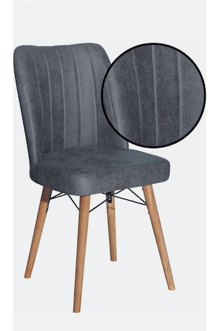 Kaliteli Bir Adet Kare Gold Mutfak Salon Sandalyesi Antrasit Gri