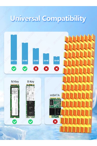 Jeyı Termal Pad Yeni Nesil Yüksek Performans 6mm M.2 2280 Ssd Nvm