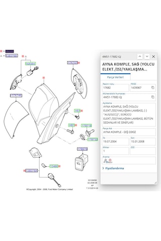 Dış Kapı Kolu Kilit Bakaliti Kilitli Focus 04 Fse11324003 - 3m51r218a14da