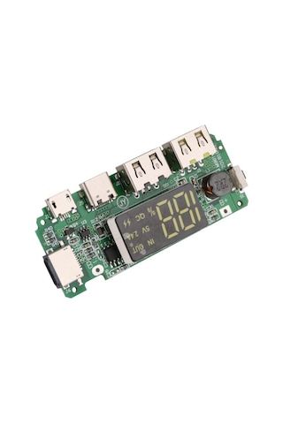 Çift Usb 5V 2.4A Led'Li Micro Type-C Powerbank Modülü