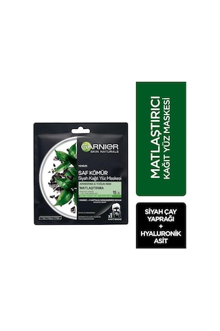 Garnier Saf Kömür Siyah Kağıt Yüz Maskesi Parlama Karşıtı