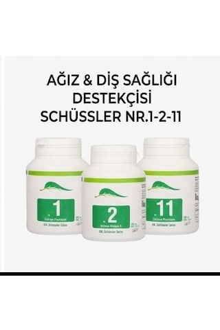 Schüssler Tuzları Nr.1-2-11 Ağız Diş Sağlığı Destekçi Kürü 3 x 400 Tablet