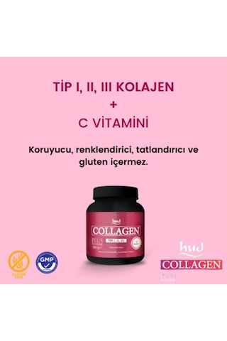 Hud Collagen Plus Powder 300 G - Toz Kolajen (3 Adet)