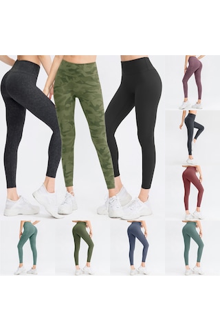 Skycity Kadınlar İçin Yüksek Bel Rahat Yoga Taytı - Nefes Alabilen, Esnek Ve Hızlı Kuruyan Spor Tights Açık Gri