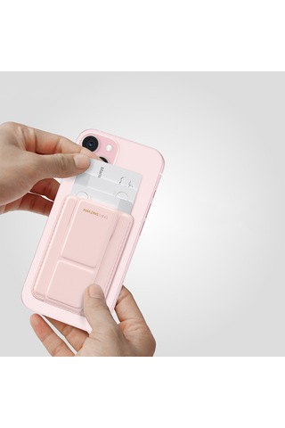 Amazingthing Edition Mag Serisi Fonksiyonel Çok Yönlü Grip Standlı Magnetik Kartlık Pembe