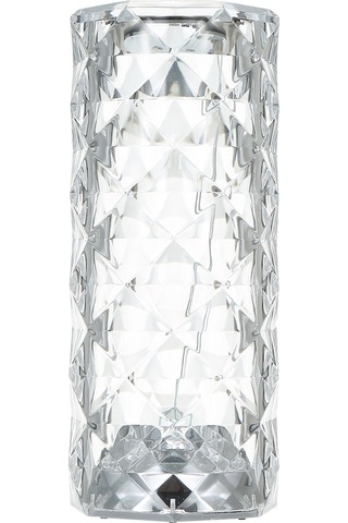 Akrilik Elmas Masa Lambası Usb Şarj Edilebilir Kristal Başucu Gece Lambası Dekoratif Yatak Odası Gece Lambası Şeffaf