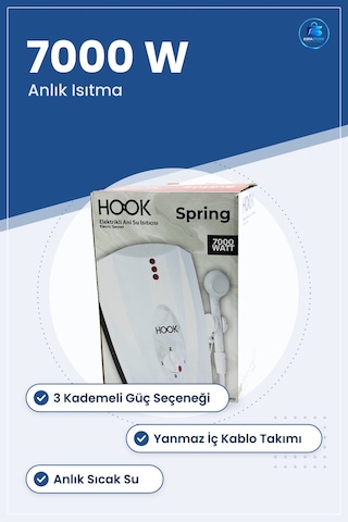 Elektrikli Şofben 7000w 3 Kademeli Anlık Sıcak Su Duş Lavabo Hazı