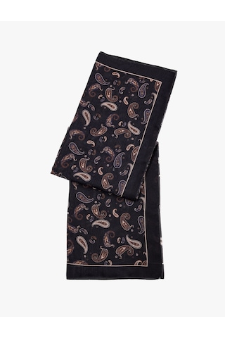Koton Şal Desenli Kare Saten Fular Bandana Kahverengi 7wak50232aa Kahve