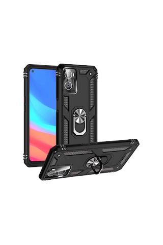 Oppo A36 Kılıf Zore Vega Yüzüklü Standlı Zırh Kılıf