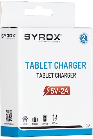 Syrox J12 Tablet Şarj Aleti Micro Usb Giriş 5V 2A