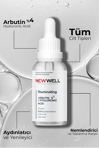 New Well Arbutin Leke Karşıtı Aydınlatıcı Cilt Bakım Serumu 30 ML