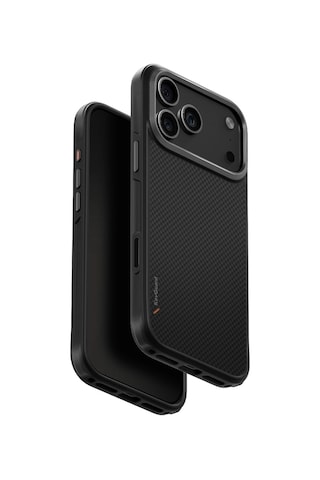 Apple Uyumlu iPhone 17 Pro Max Keva Karbon Kapak Armaid Fiber Magsafe Özellikli Premium Koruyucu Kılıf Siyah